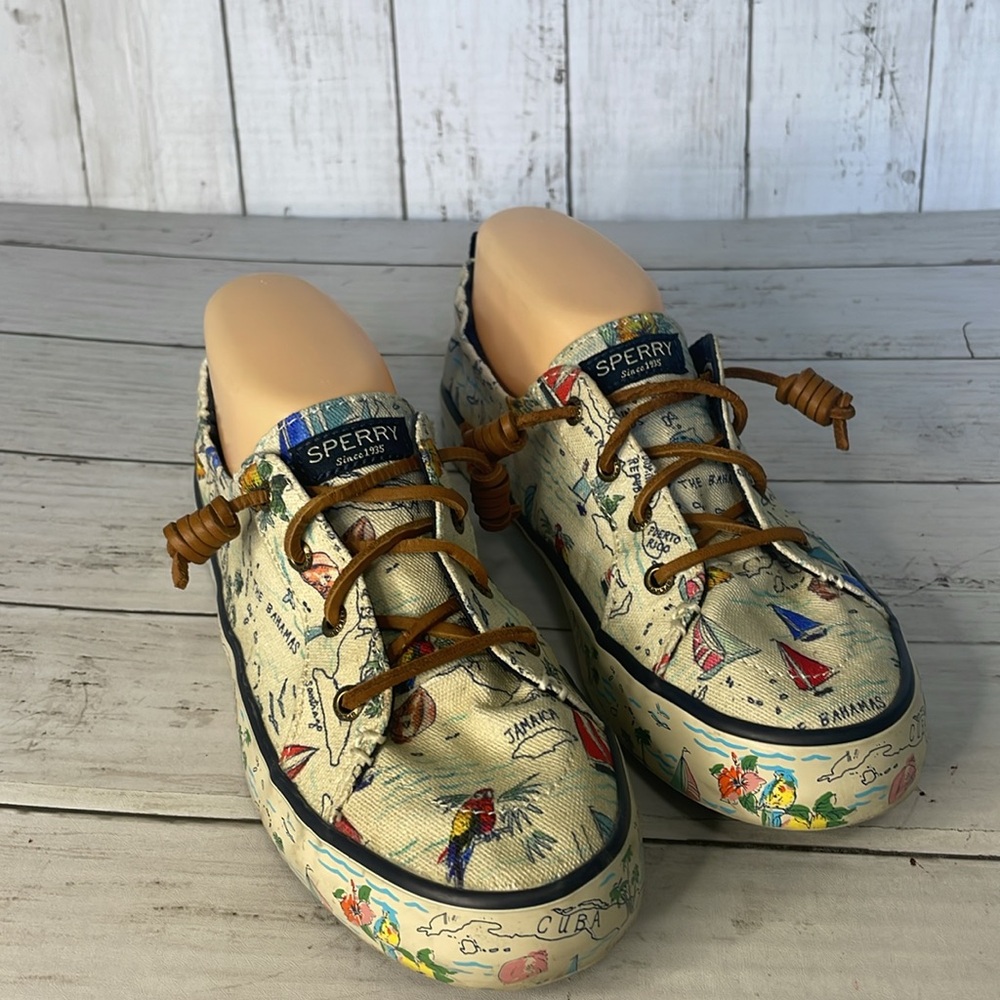 Sperry Women's Sneakers - Cream and Brown - Picture 12 of 14